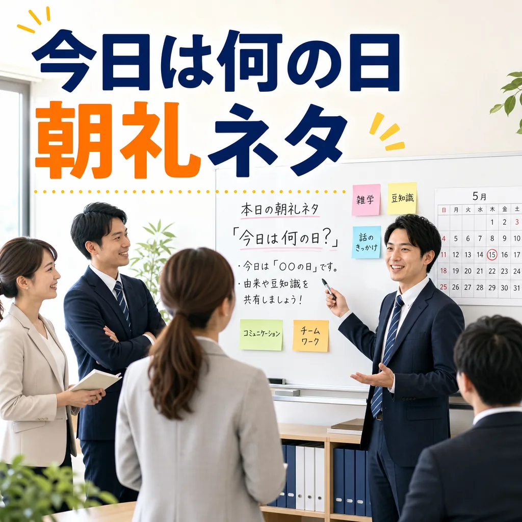 今日は何の日を朝礼ネタにする場面のイメージ